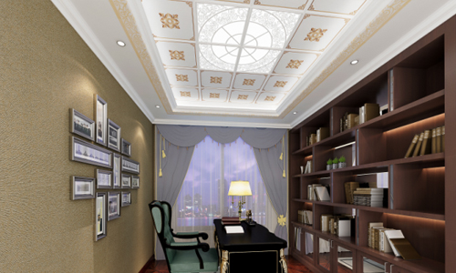 奧邦說(shuō)在這么美的書(shū)房看書(shū),就是清爽舒適
